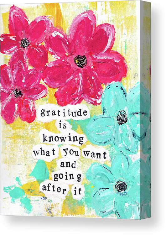 Gratitude Is Knowing Canvas Print featuring the painting Gratitude Is Knowing by Kathleen Tennant