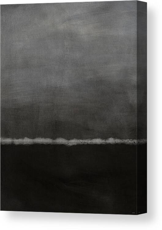 Abstract Canvas Print featuring the painting Grey Skies- Abstract Art by Linda Woods by Linda Woods