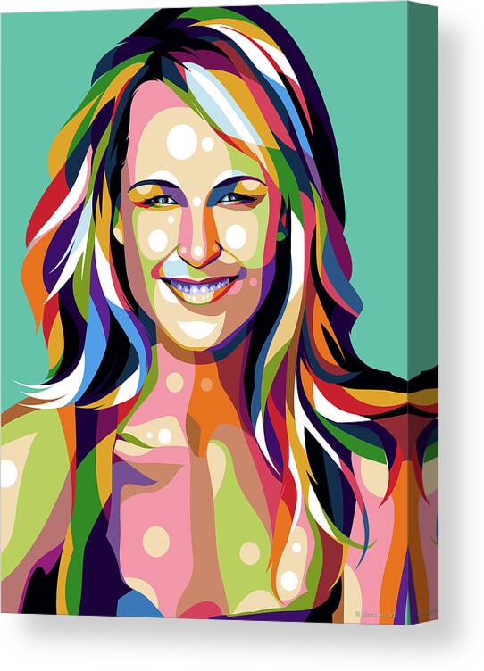 Helen Hunt Canvas Print featuring the digital art Helen Hunt by Movie World Posters