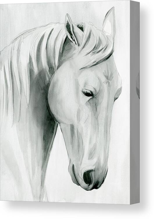 Western+horses Canvas Print featuring the painting Horse Whisper II by Grace Popp