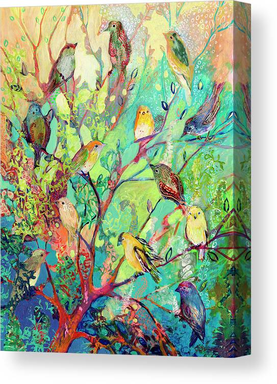 Bird Canvas Print featuring the painting I Am the Place of Refuge by Jennifer Lommers