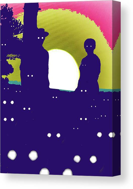 I Hear Something In The Woods Canvas Print featuring the digital art I Hear Something in the Woods? by Seth Weaver