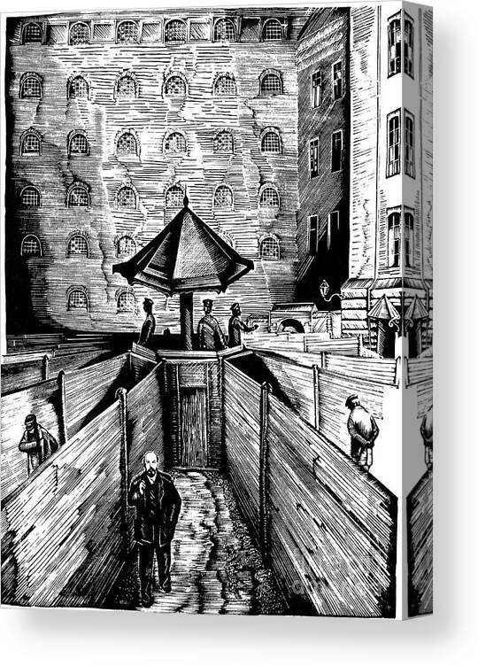 People Canvas Print featuring the drawing Illustration From The Book Lenins Life by Heritage Images