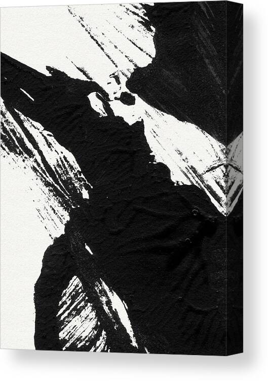 Abstract Canvas Print featuring the painting Ink Wave 3- Art by Linda Woods by Linda Woods