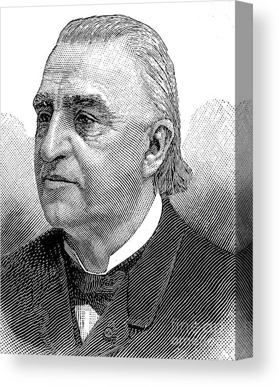 Engraving Canvas Print featuring the drawing Jean Martin Charcot, French Neurologist by Print Collector