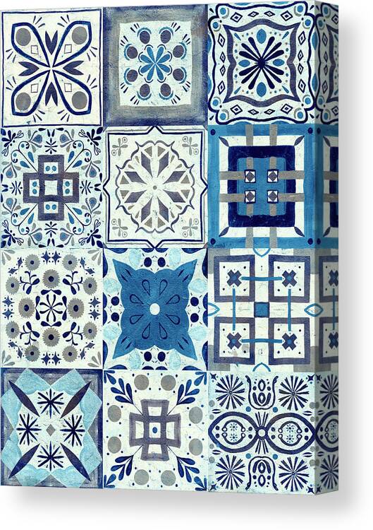 Decorative Canvas Print featuring the painting Kaleidoscope Tile I by Victoria Borges