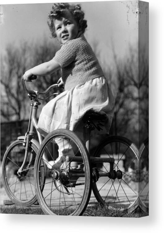 Hair Type Canvas Print featuring the photograph Keen Cyclist by Chaloner Woods