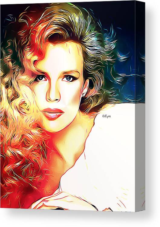 Paint Canvas Print featuring the digital art Kim Basinger by Nenad Vasic