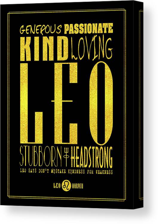 Leo Canvas Print featuring the digital art Leo by Ali Chris