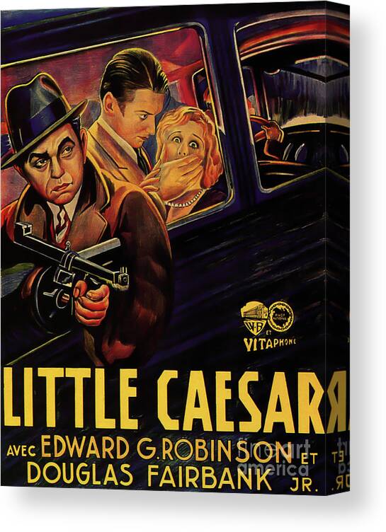 Little Caesar Canvas Print featuring the photograph Little Caesar Poster Repro by Sad Hill - Bizarre Los Angeles Archive