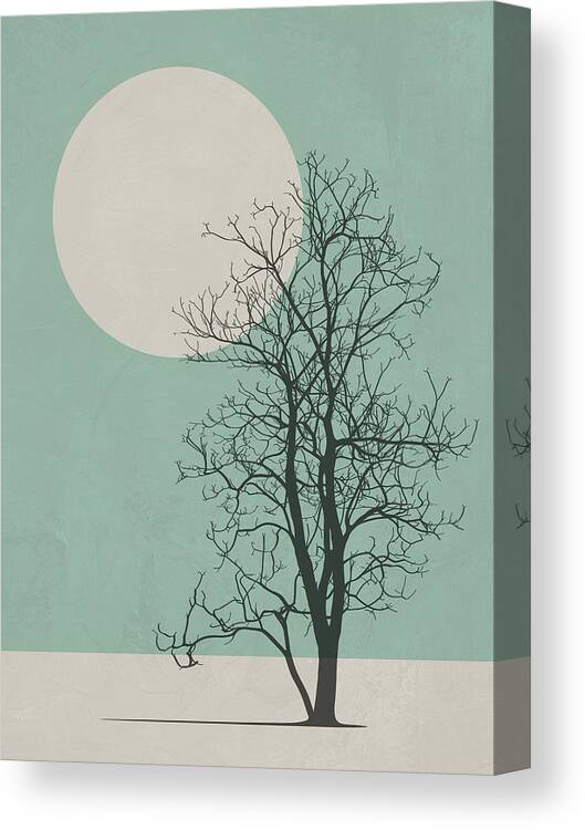 Tree Canvas Print featuring the digital art Lonely Tree II by Naxart Studio