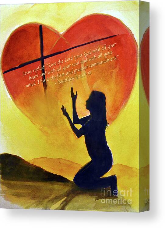 Love Canvas Print featuring the painting Love the Lord by Allison Ashton