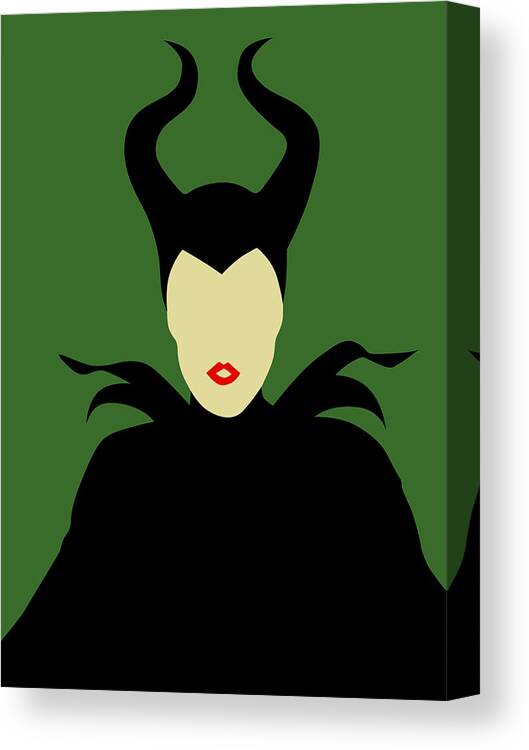 Maleficent Canvas Print featuring the digital art Maleficent by Naxart Studio