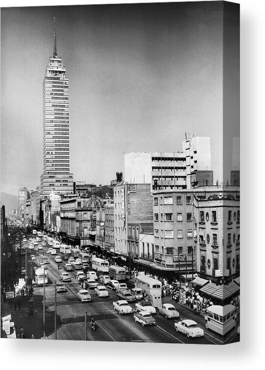 Mexico City Canvas Print featuring the photograph Mexico City 1964 by Keystone-france