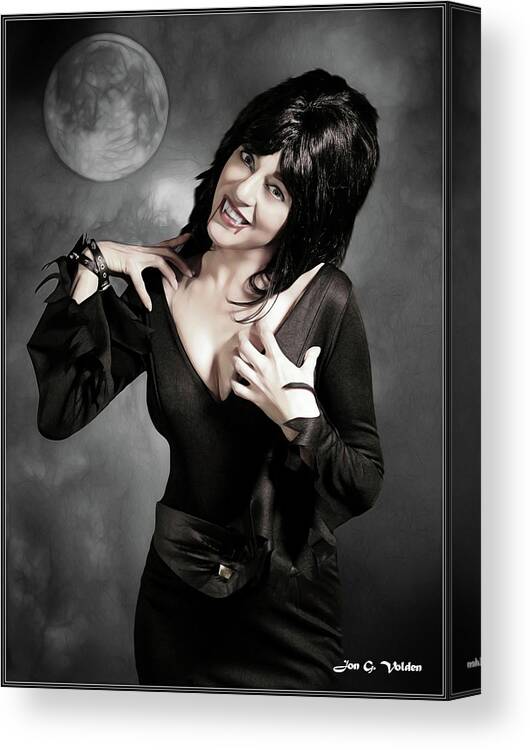 Vampire Canvas Print featuring the photograph Mistress Of The Night by Jon Volden