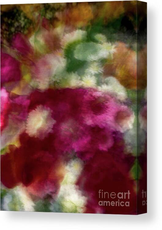 Abstract Canvas Print featuring the photograph Multi color flower abstract by Phillip Rubino