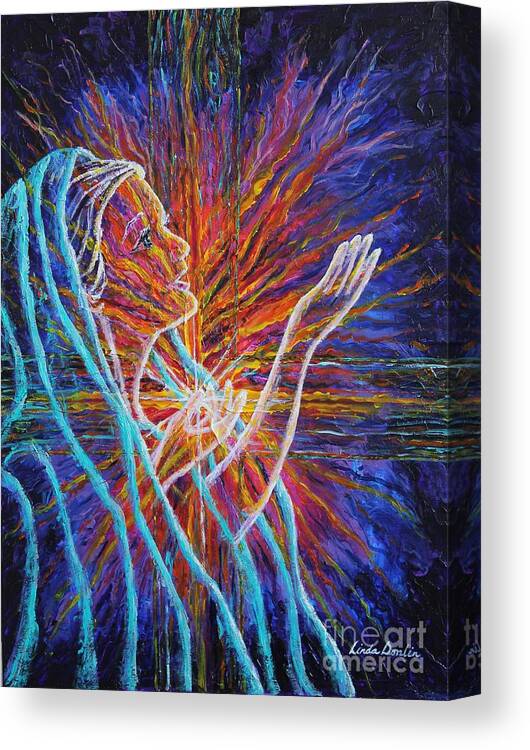 Magnificat Canvas Print featuring the painting My Soul Doth Magnify the Lord by Linda Donlin
