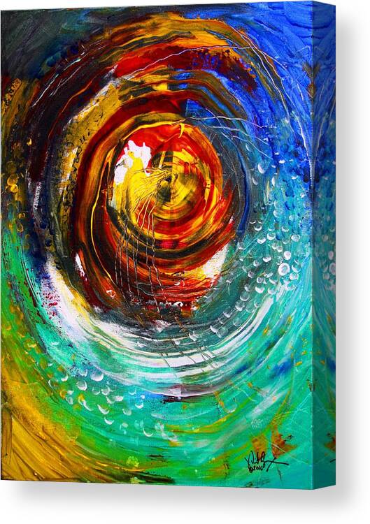 Abstract Canvas Print featuring the painting Necessary Anchor by J Vincent Scarpace