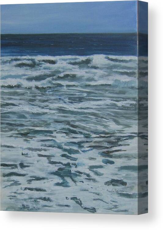 Painting Canvas Print featuring the painting Ocean, Ocean and More Ocean by Paula Pagliughi