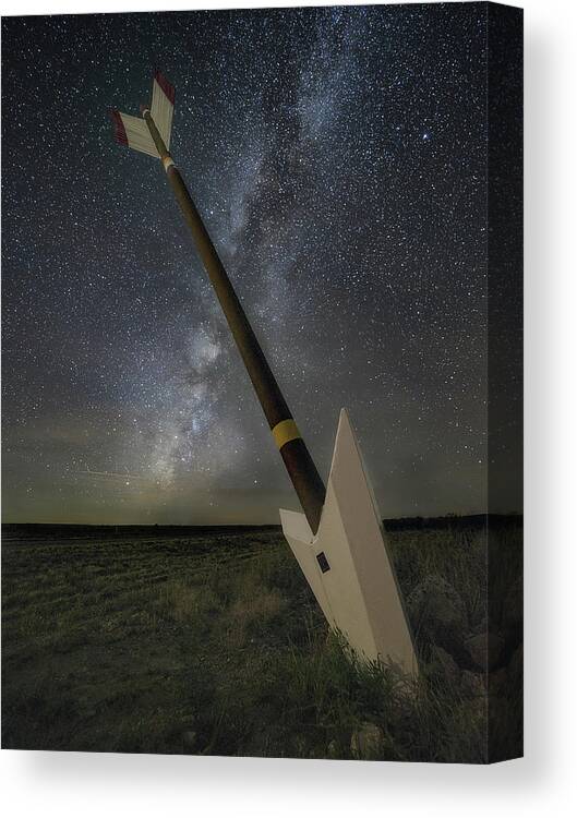 Milky Way Canvas Print featuring the photograph On the Trail to the Stars by James Clinich