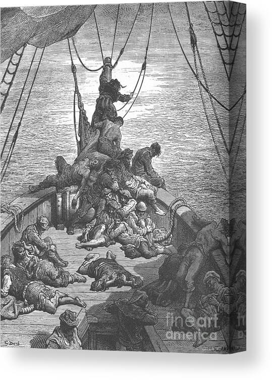 Gustave Dore Canvas Print featuring the drawing One Of Gustave Dorés Illustrations by Print Collector