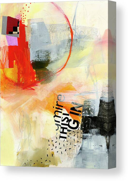 Abstract Art Canvas Print featuring the painting Summers Edge #6 by Jane Davies