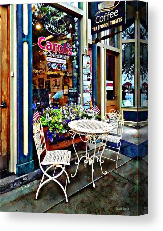 City Canvas Print featuring the photograph Owego NY - Coffee Shop by Susan Savad