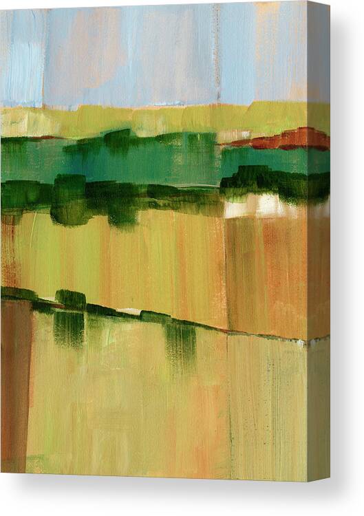 Landscapes Canvas Print featuring the painting Pasture Abstract I by Ethan Harper