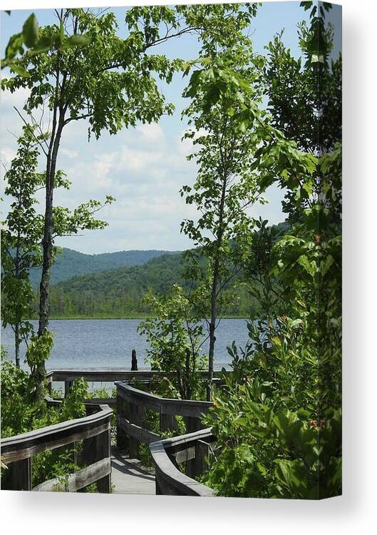 Path Canvas Print featuring the photograph Path To Peace by Kathy Ozzard Chism
