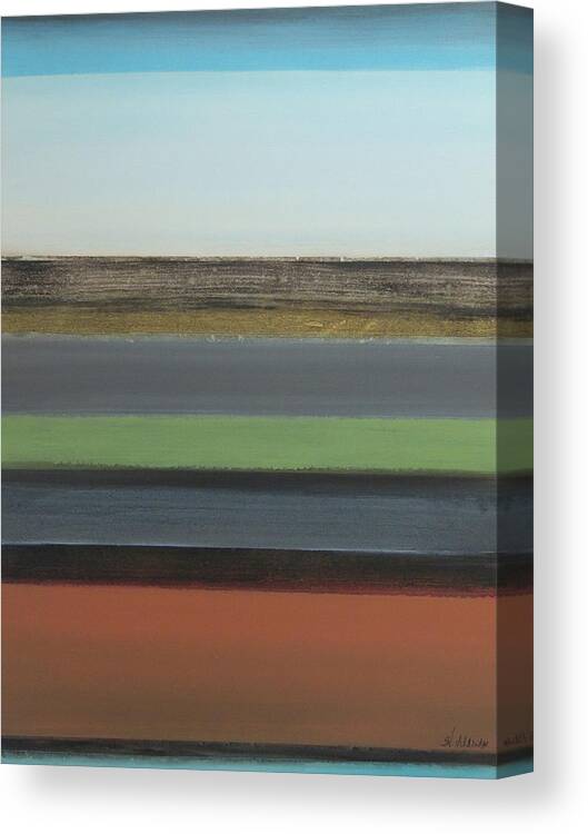 Abstract Canvas Print featuring the painting Peaceful Green I by Willie Green-aldridge