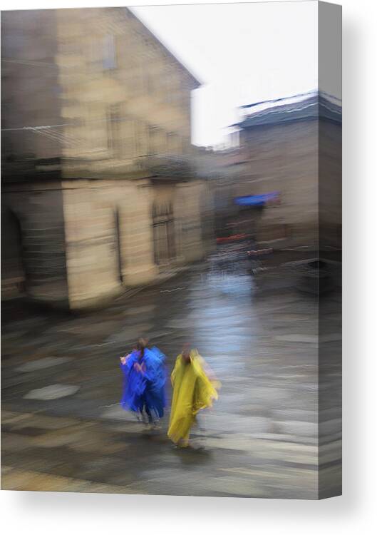 Poncho Canvas Print featuring the photograph Poncho Panic by Alex Lapidus