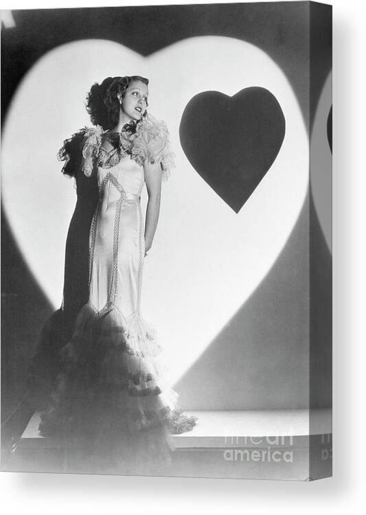 People Canvas Print featuring the photograph Portrait Of Frances Drake by Bettmann