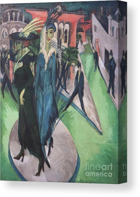 Oil Painting Canvas Print featuring the drawing Potsdamer Platz by Heritage Images