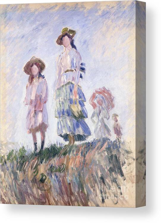 Art Canvas Print featuring the painting Promenade by Claude Monet