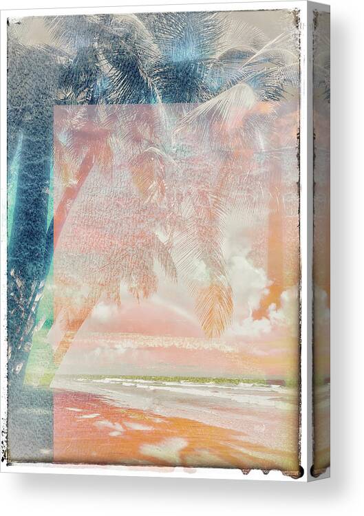 Retro Canvas Print featuring the photograph Retro Palms by Acosta