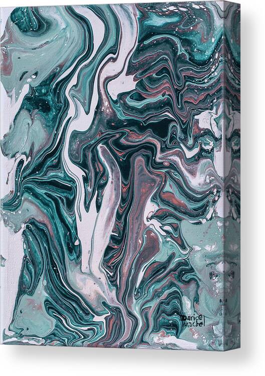 Abstract Canvas Print featuring the painting Ribbon Dance by Darice Machel McGuire
