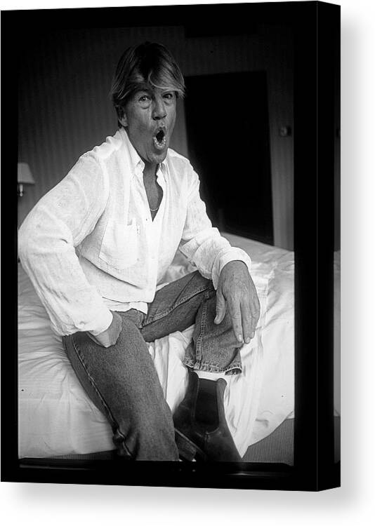 Actor Canvas Print featuring the photograph Robin Askwith Actor Confessions Movie by Martyn Goodacre