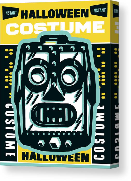 Campy Canvas Print featuring the drawing Robot Halloween costume by CSA Images