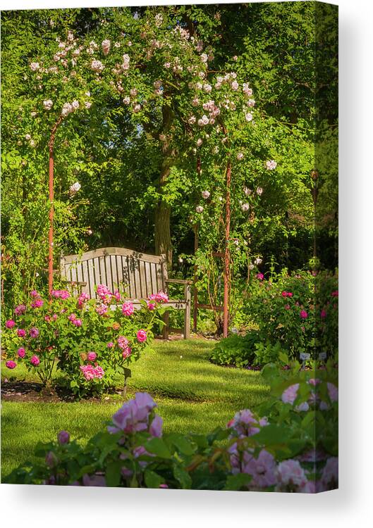 Garden Canvas Print featuring the photograph Rose Arbor by Mark Mille