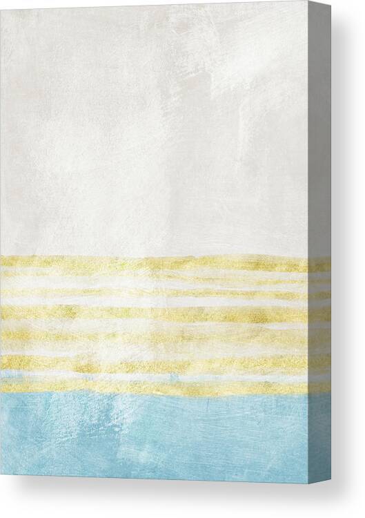 Abstract Canvas Print featuring the mixed media Sky Blue 1- Art by Linda Woods by Linda Woods