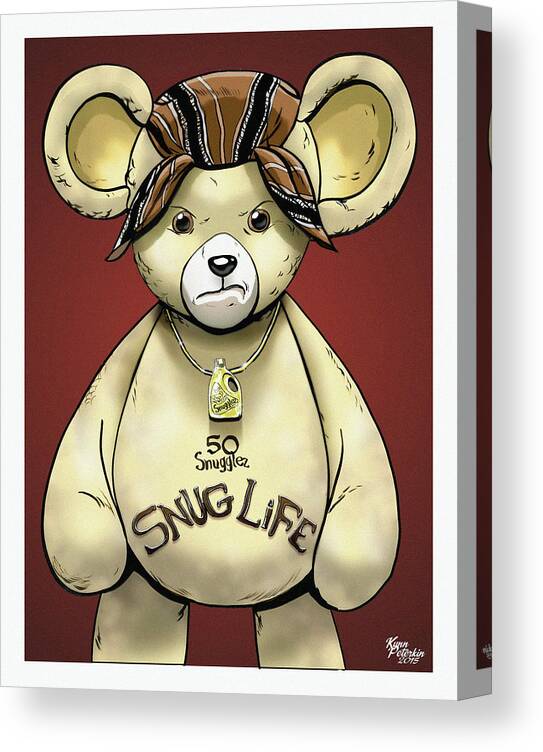 Illustration Canvas Print featuring the digital art Snug-Life by Kynn Peterkin