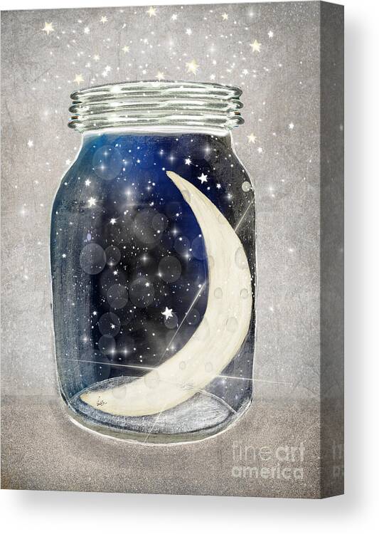 Space Canvas Print featuring the painting Space Jar by Bri Buckley