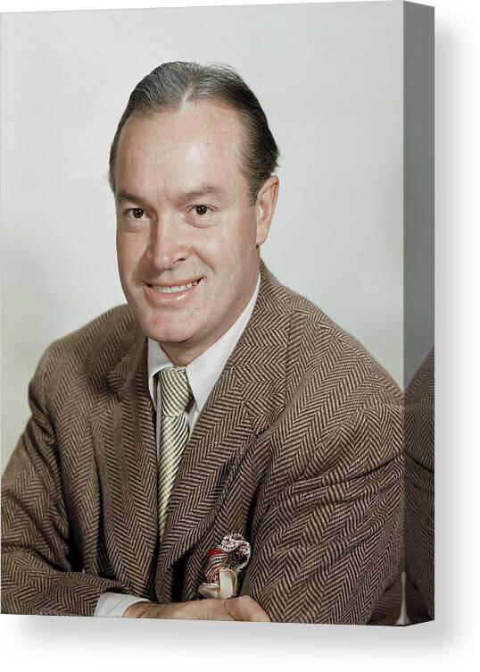 People Canvas Print featuring the photograph Studio Portrait Of Bob Hope by Hulton Archive