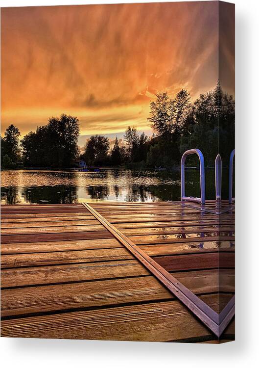 Sunset Canvas Print featuring the photograph Sunset Embers by Jill Love