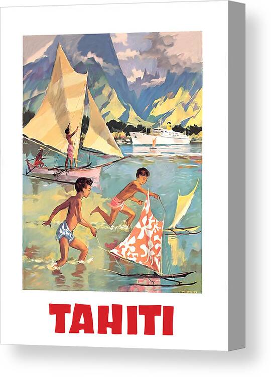 Tahiti Canvas Print featuring the digital art Tahiti by Long Shot