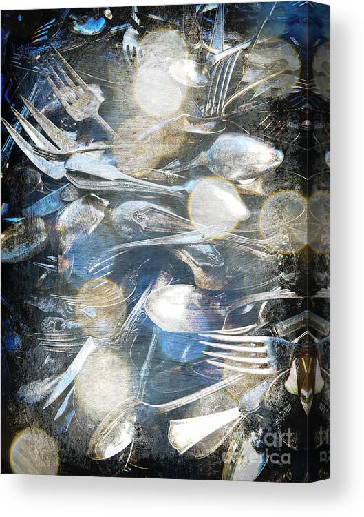 Silverware Canvas Print featuring the photograph Tarnished by Carol Groenen