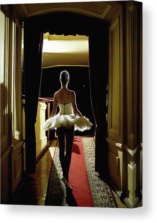 People Canvas Print featuring the photograph Teenage Ballerina 14-15 Waiting In by Hans Neleman
