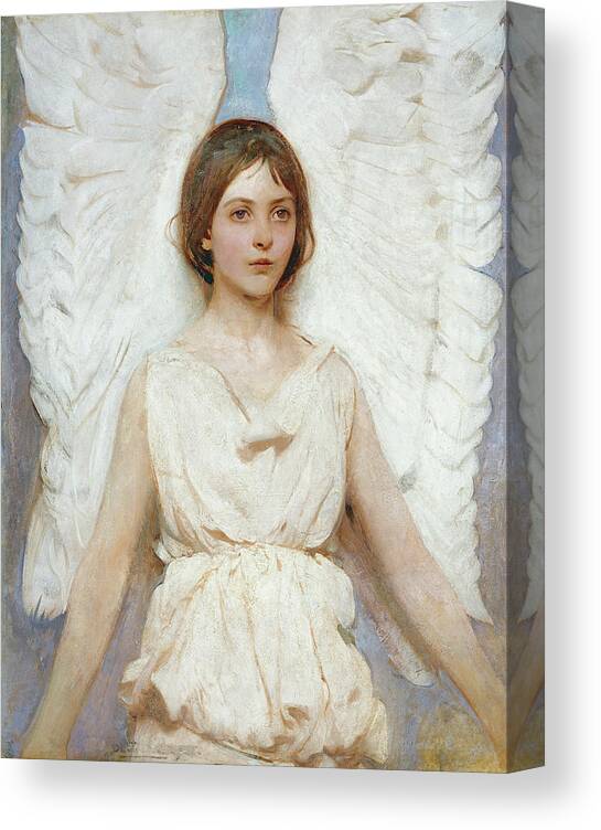 Thayer-angel Canvas Print featuring the mixed media Thayer-angel by Portfolio Arts Group