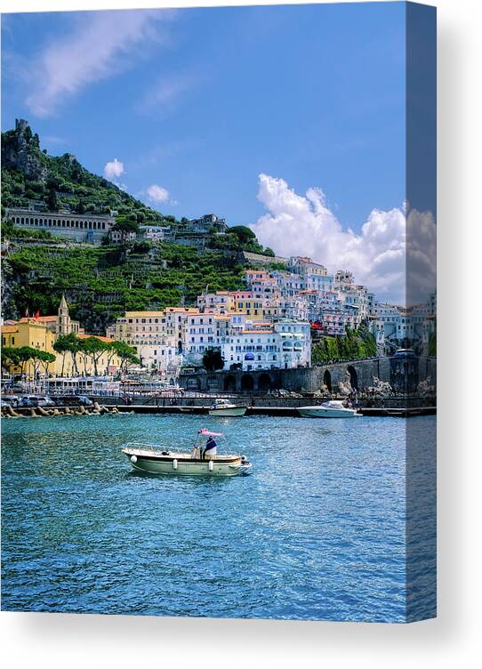 Photos Of Amalfi Coast Canvas Print featuring the photograph The Colorful Amalfi Coast by Robert Bellomy