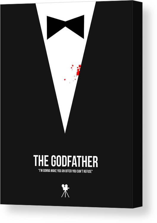 The Godfather Canvas Print featuring the digital art The Godfather by Naxart Studio